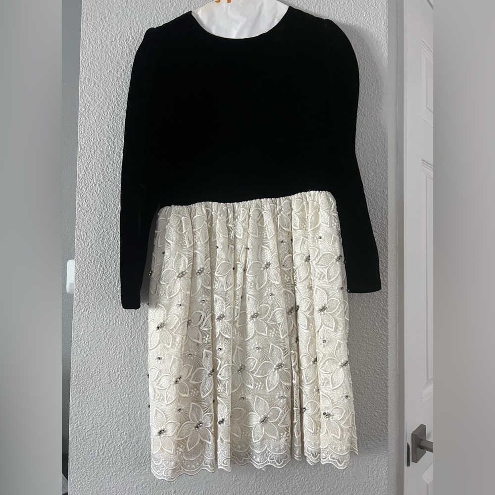 Elegant Black and White Dress